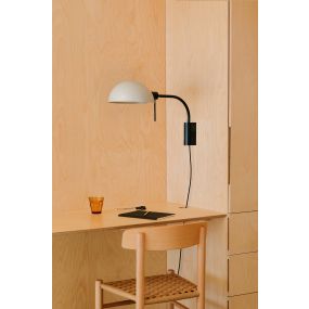 Faro Dominica - Wandleuchte mit Schalter - 32,9 x 25 x 50,2 cm - mattschwarz und beige