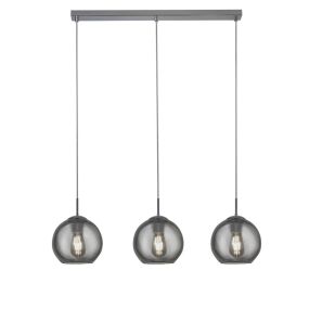 Searchlight Balls - Hängeleuchte - 81 x 15 x 147 cm - Chrom und Rauchglas