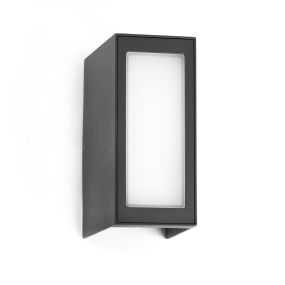 Faro Log - Wandleuchte - 9 x 13 x 17 cm - 9W LED inkl - IP54 - dunkelgrau
