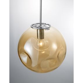 Nova Luce Mayan - Pendelleuchte - Ø 30 x 120 cm - Chrom und Champagner