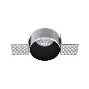 Nova Luce Brad - rahmenloser Einbaustrahler - Ø 65 mm, Ø 72 mm Einbaumaß - schwarz