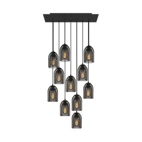 Creative Cables - Hängeleuchte 11L - 67,5 x 140 cm - schwarz