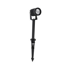 Nova Luce Pfahl - Bodenstrahler auf Erdspieß - 5 x 7 x 45 cm - 5W LED inkl. - IP65 - schwarz