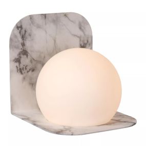 Lucide Davy - Wandleuchte - 14 x 16 x 16,7 cm - IP44 - weißer Marmor