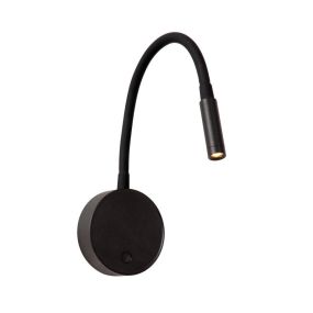 Lucide Asja - wiederaufladbare Wandleuchte - Ø 8,5 x 42,1 cm - 3W dimmbare LED inkl - schwarz