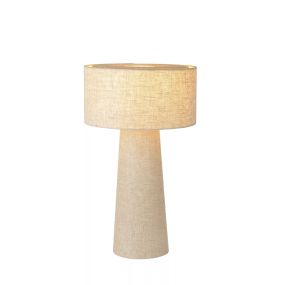 Lucide Leeroy - Tischleuchte - Ø 30 x 50 cm - taupe