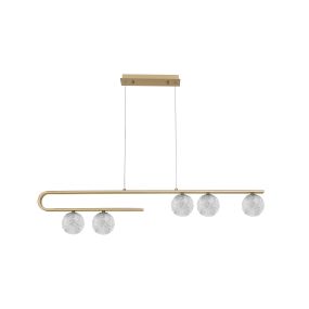 Nova Luce Mirano - Pendelleuchte - 113 x 10 x 180 cm - Messing gold und transparent