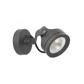 Faro Alfa - Außenwandleuchte - Ø 11,1 x 18 x 9,5 cm - 13W LED inkl. - IP65 - dunkelgrau