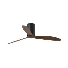 Faro Mini Tube - Deckenventilator mit Fernbedienung - Ø 128 cm - dunkelbraun und mattschwarz