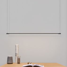 Nova Luce Elettra - Pendelleuchte - 120 x 7 x 150 cm - 20W LED inkl. - Sand schwarz