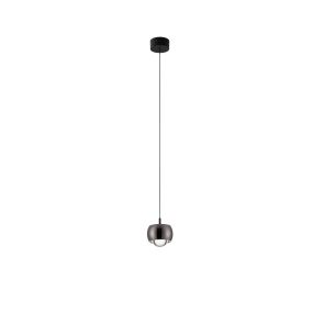 Nova Luce Conga - Hängelampe - Ø 9,6 x 140 cm - 13W LED inkl. - Schwarz Chrom