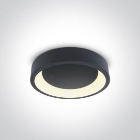 ONE Light LED Dekorative Plafo Round - Deckenleuchte - Ø 45,5 x 13,2 cm - 32W LED inkl. - anthrazit - einstellbare Lichtfarbe