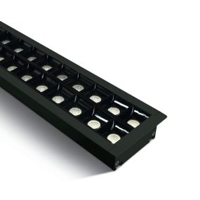 ONE Light Recessed LED Linear Profiles - Deckeneinbauleuchte - 130 x 8 x 5,5 cm - 40W LED inkl. - schwarz - Lichtfarbe weiß