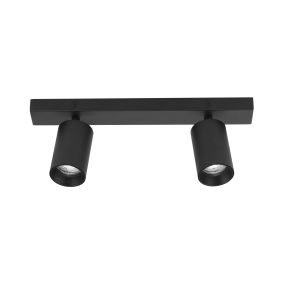 Nova Luce Tod - Aufbaustrahler 2L - 35 x 6 x 12,7 cm - sandschwarz