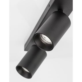 Nova Luce Tod - Aufbaustrahler 2L - 35 x 6 x 12,7 cm - sandschwarz