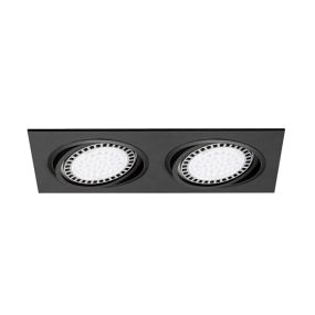 Zuma Line Boxy DL 2 - Einbaustrahler 2L - 350 x 180 mm, 315 x 155 Einbaumaß - schwarz