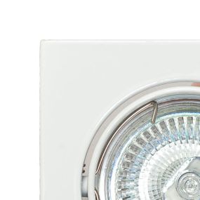 ETH Dublin III - Einbaustrahler - 80 x 80 mm, Ø 74 mm Einbaumaß - weiß