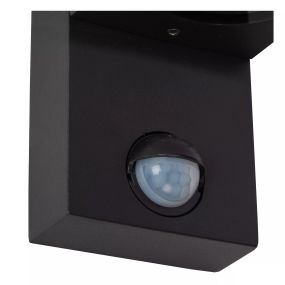 Lucide Zaro - Außenwandleuchte mit Sensor - 7 x 10,4 x 17 cm - IP65 - schwarz
