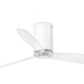 Faro Mini Tube - Deckenventilator mit Fernbedienung - Ø 128 cm - weiß und transparent