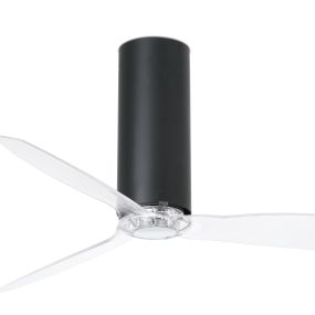 Faro Tube - Deckenventilator mit Fernbedienung - Ø 128 cm - mattschwarz und transparent