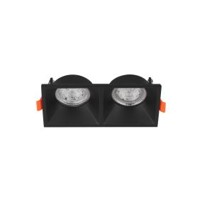 Nova Luce Staff - Einbaustrahler - 150 x 75 mm, 142 x 70 mm Einbaumaß - sandschwarz