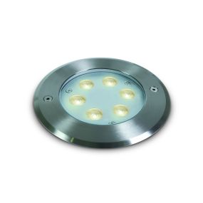 ONE Light LED Underwater Range - Unterwasser-LED-Strahler - Ø 150 mm, Ø 140 mm Einbaugröße - 6W dimmbare LED inkl. - IP68 - Messing gebürstet - Lichtfarbe warmweiß