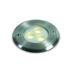 ONE Light LED Underwater Range - Unterwasser-LED-Strahler - Ø 100 mm, Ø 88 mm Einbaumaß - 3 x 1W dimmbare LED inkl. - IP68 - Edelstahl - Lichtfarbe weiß