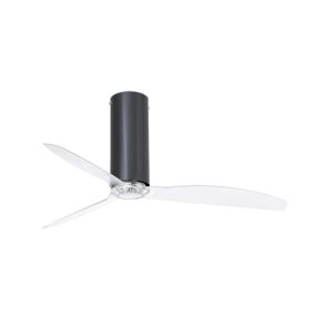Faro Tube - Deckenventilator mit Fernbedienung - Ø 128 cm - schwarz und transparent