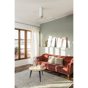 Faro Tube - Deckenventilator mit Fernbedienung - Ø 128 cm - mattweiß und transparent