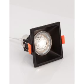 Nova Luce Staff - Einbaustrahler - 75 x 75 mm, 70 x 70 mm Einbaumaß - sandschwarz