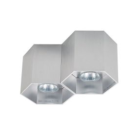 Zuma Line Polygon CL - Aufbaustrahler 2L - 22 x 12 x 10 cm - silber