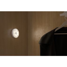 Calex Spot On Rechargeable Pucklight - wiederaufladbar über USB-Stecker - Ø 6,5 x 1,8 cm - weiß