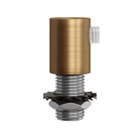 Creative Cables - Schnurstecker - Ø 1,3 x 1,7 cm - Metalldesign Zugentlastung - Bronze gebürstet