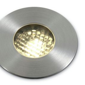 ONE Light COB Honeycomb Range - Bodenspot für den Außenbereich - Ø 62 mm, Ø 52 mm Einbaugröße - 3W dimmbare LED inkl. - IP67 - Edelstahl - Lichtfarbe warmweiß