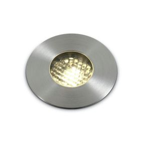 ONE Light COB Honeycomb Range - Bodenspot für den Außenbereich - Ø 62 mm, Ø 52 mm Einbaugröße - 3W dimmbare LED inkl. - IP67 - Edelstahl - Lichtfarbe warmweiß