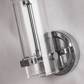 Searchlight Scope - Wandleuchte - 10 x 29 cm - IP44 - Chrom und transparent