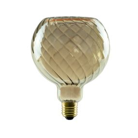 Segula LED-Lampe - Floating Line Twisted - Ø 12,5 x 16,5 cm - E27 - 6W dimmbar - 1900K - rauchfarben