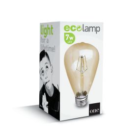 ONE Light Retro LED-Lampe - Ø 6,4 x 14,5 cm - E27 - 7W dimmbar - 2200K - amber
