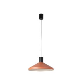 Faro Kombo - Pendelleuchte - Ø 40 x 20,5 cm - terracota und schwarz