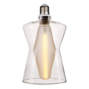 Nordlux Deko-Kegel - Ø 12 x 21,1 cm - E27 - 4,1W dimmbar - 2700K - klar und matt weiß