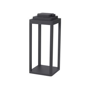 Nova Luce Figi - tragbare Stehleuchte mit USB-Anschluss - 35 cm - 2W dimmbare LED inkl. - IP65 - anthrazit
