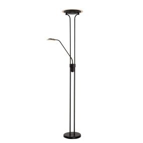 Lucide Champion - Stehleuchte - Ø 25,4 x 180 cm - 20W + 4W dimmbare LED inkl. - schwarz