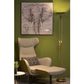 Lucide Champion - Stehleuchte - Ø 25,4 x 180 cm - 20W + 4W dimmbare LED inkl - Bronze