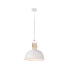 Faro Margot - Hängeleuchte - Ø 41,5 x 20 cm - matt weiß und hellbraun