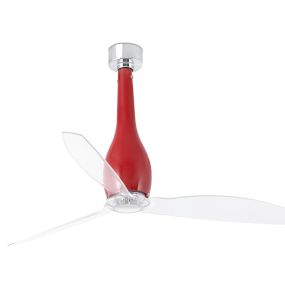 Faro Eterfan - Deckenventilator mit Fernbedienung - Ø 128 cm - rot und transparent