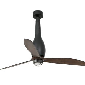 Faro Eterfan - Deckenventilator mit Licht und Fernbedienung - Ø 128 cm - 17W LED inkl. - dunkelbraun und mattschwarz