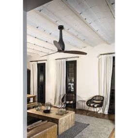 Faro Eterfan - Deckenventilator mit Fernbedienung - Ø 128 cm - dunkelbraun und mattschwarz
