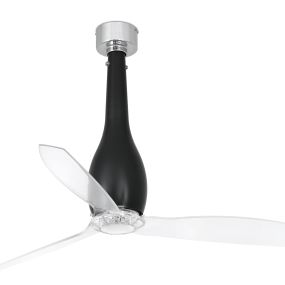 Faro Eterfan - Deckenventilator mit Fernbedienung - Ø 128 cm - mattschwarz und transparent
