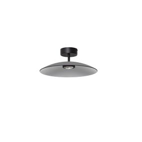 Nova Luce Polifemo - deckenleuchte - Ø 40 x 16 cm - 12W LED inkl. - Rauchglas und Sand schwarz