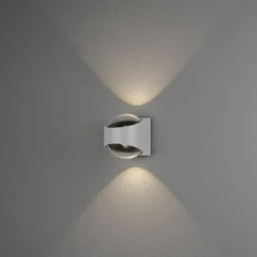 Konstsmide Bitonto - außenwandleuchte - 10,5 x 12 x 12 cm - 2x 5,5W LED inkl. - IP54 - weiß
